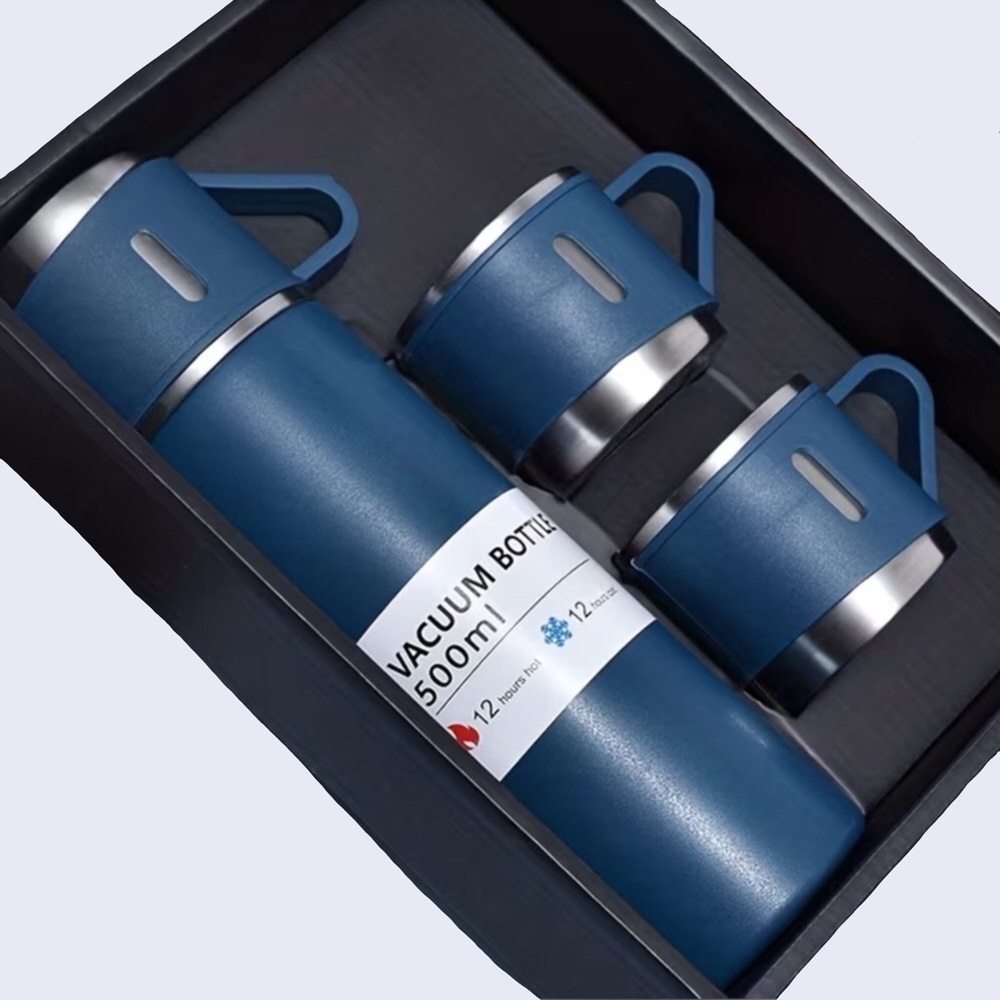 Hot/Cold Insulated Travel Mug Set with 2 Cups